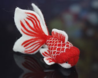 Goldfish Needle Felting Kit- felting kits 4“ (10cm) - Christmas Gift for Mom