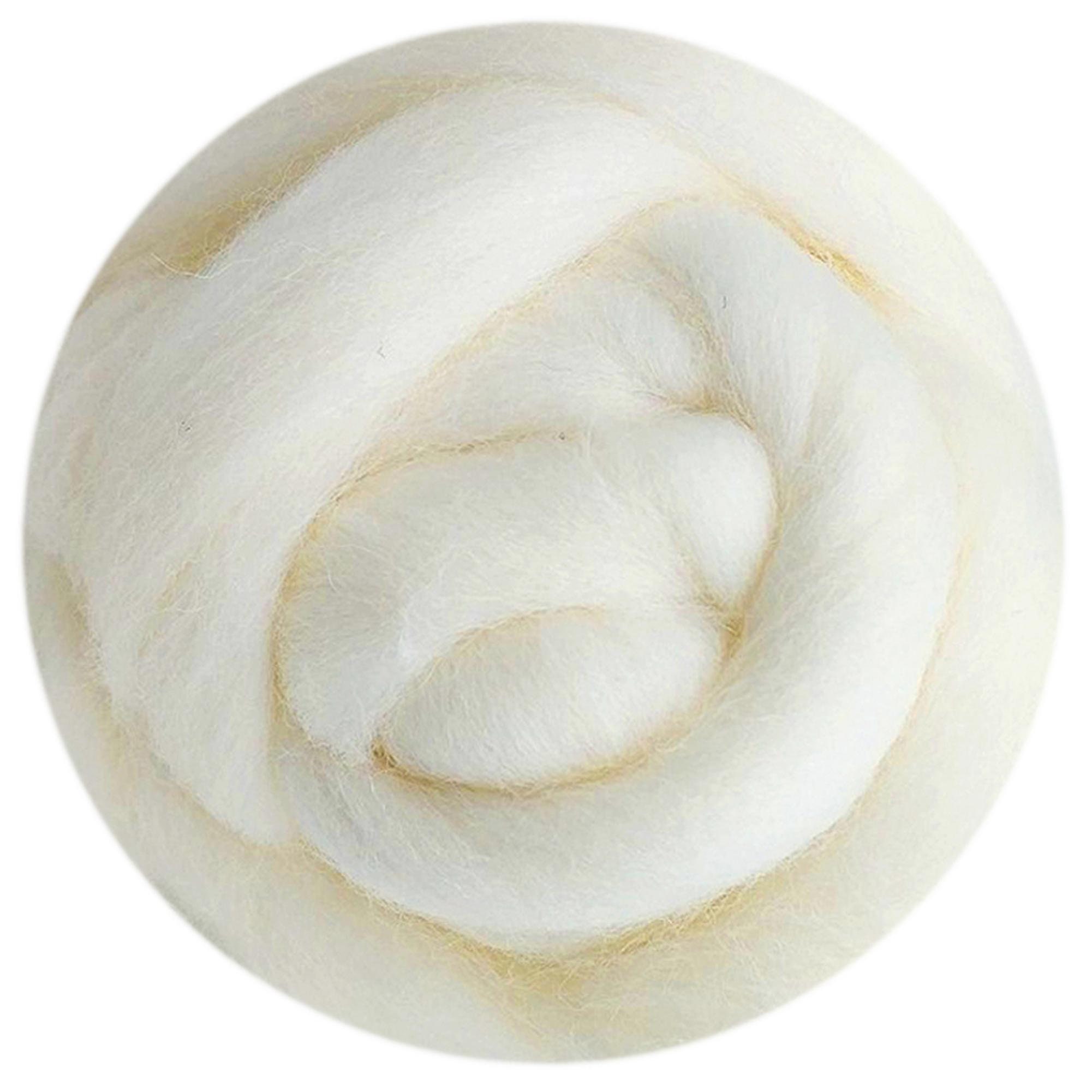 3.5 Ounce Felting Wool for Needle Felting Wool Roving 70s (19um) High Standard 100g Wool Rove (No. 1)