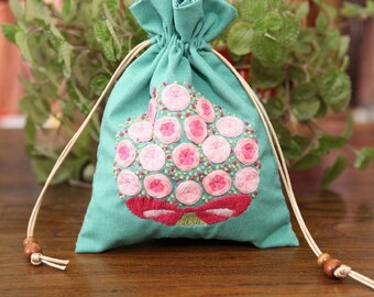 [Mystikotita] Feather of Bouquet Small Bag 韓國 Hand Made Feather of Bouquet Small Bag - Ivory 미스티코티타