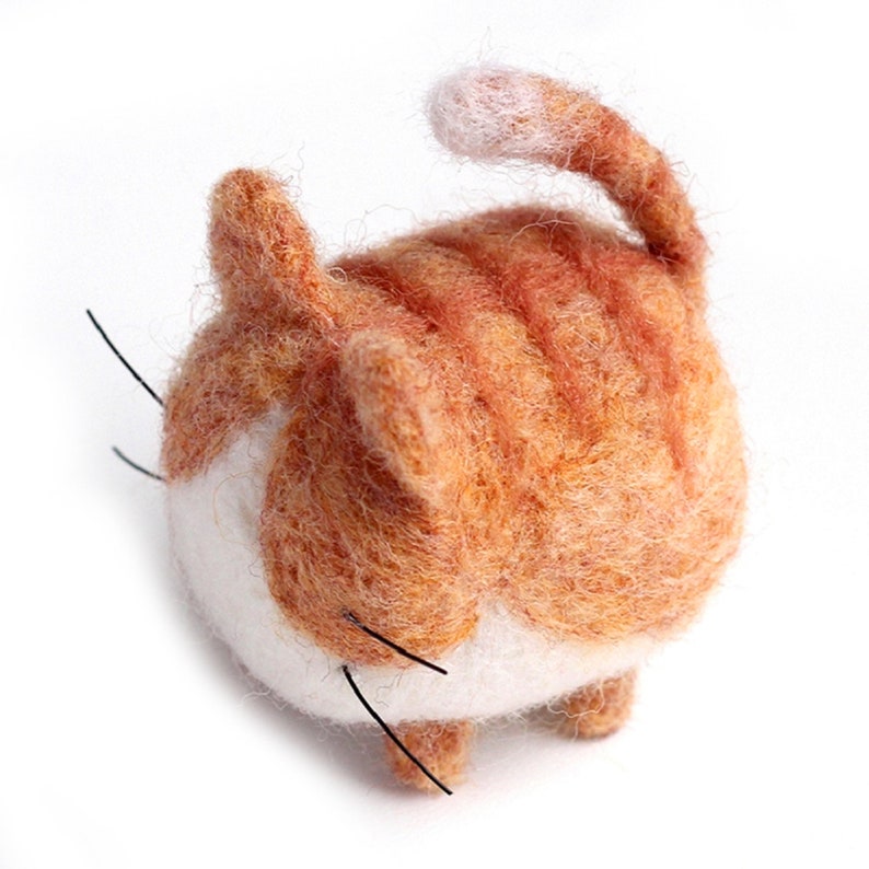 Faceless Cat Needle Felting Kit for Beginners Etsy