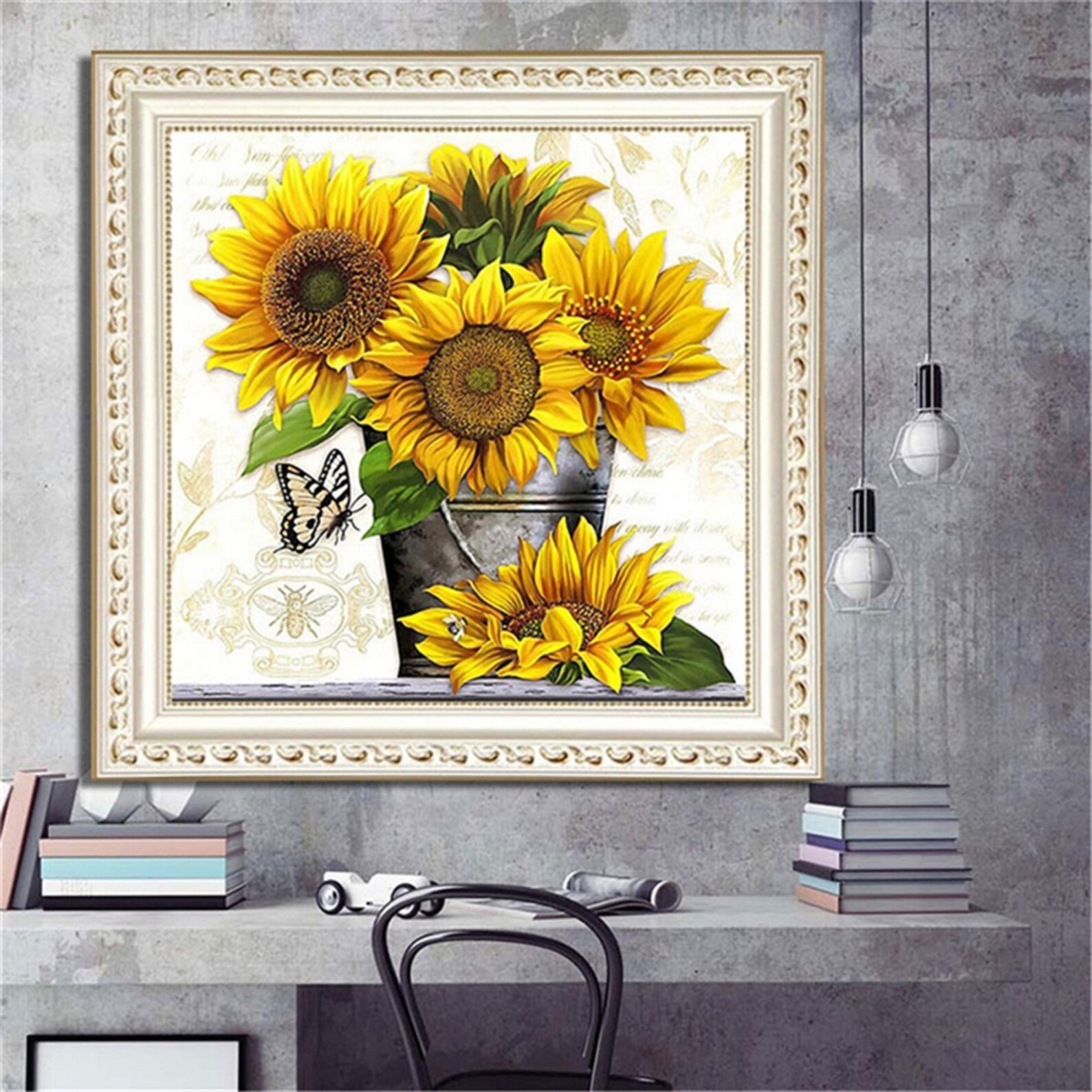 Sunflower Diamond Painting Kit Full Drill Crystal Rhinestone Etsy