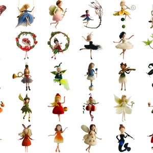 30 Designs Fairy Needle Felting Kits for Beginners with Wool, Felting Mat, Needles and Video - 6inch (15cm) Craft Kit for Mother&#39;s Day