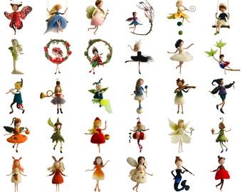 30 Designs Fairy Needle Felting Kits for Beginners with Wool, Felting Mat, Needles and Video - 6inch (15cm) Craft Kit for Mother&#39;s Day