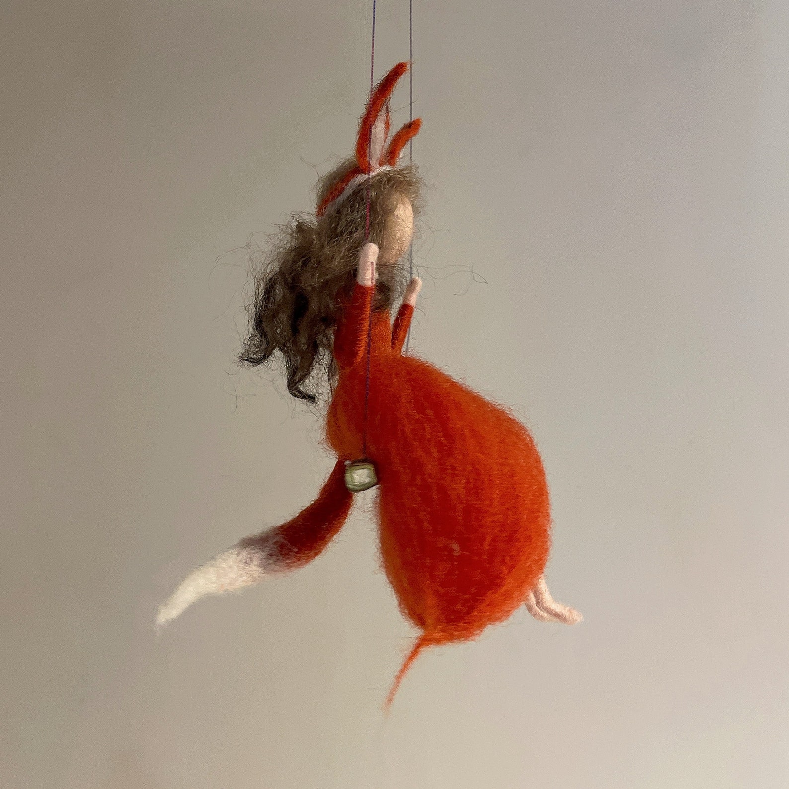 Red Fox Lady Needle Felting Kit for Beginners Swing Fairy Felting Kit ...