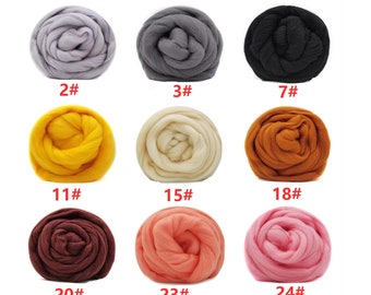 Lã Merino em mecha de 99 g (3,5 oz), fibra para feltragem com agulha de 19 µm