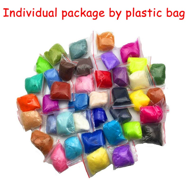 8 Pack Needle Felting Wool Roving 10g X 8 Color Total 80g Etsy