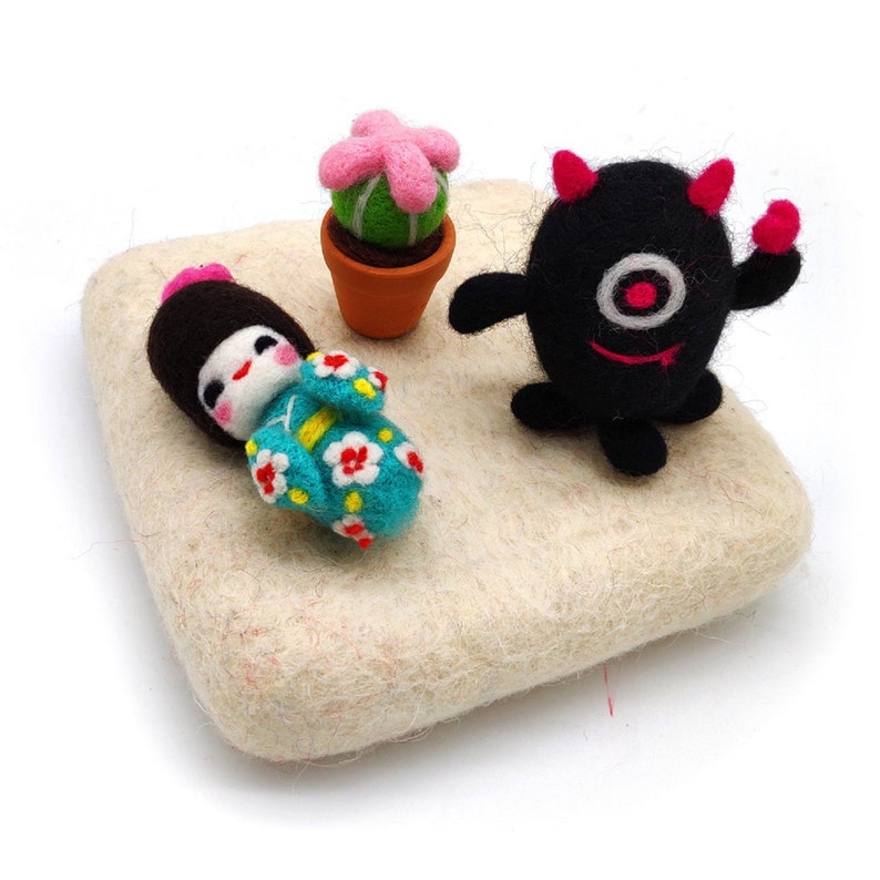 100 Woolen Needle Felting Mat Ecofriendly Natural Wool Mat Etsy