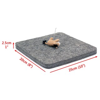 Cuscinetto Per Infeltrimento Ad Ago In Spugna 24x24x3,5 Cm - Tappetino Per Feltro Rotondo Resistente Con 3 Aghi - Per Progetti Di Infeltrimento Fai Da Te