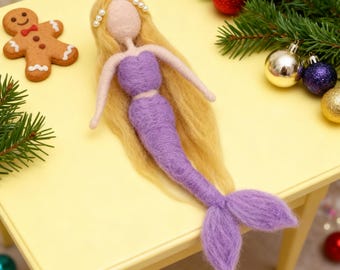 Mermaid Needle Felting Kit for Beginners, 6 inch Fairy Craft