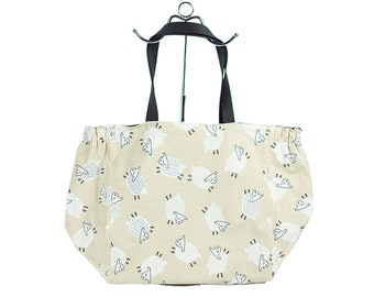 Sheep Tote Bag, Reusable Shopping Bag, Ecofriendly Shopper