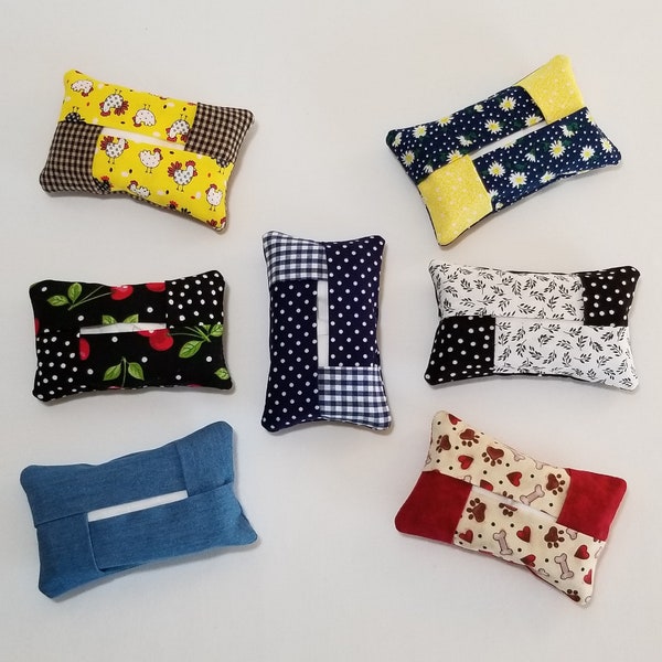 Fabric Travel Tissue Holder, Pocket Tissue Pouches for Purses