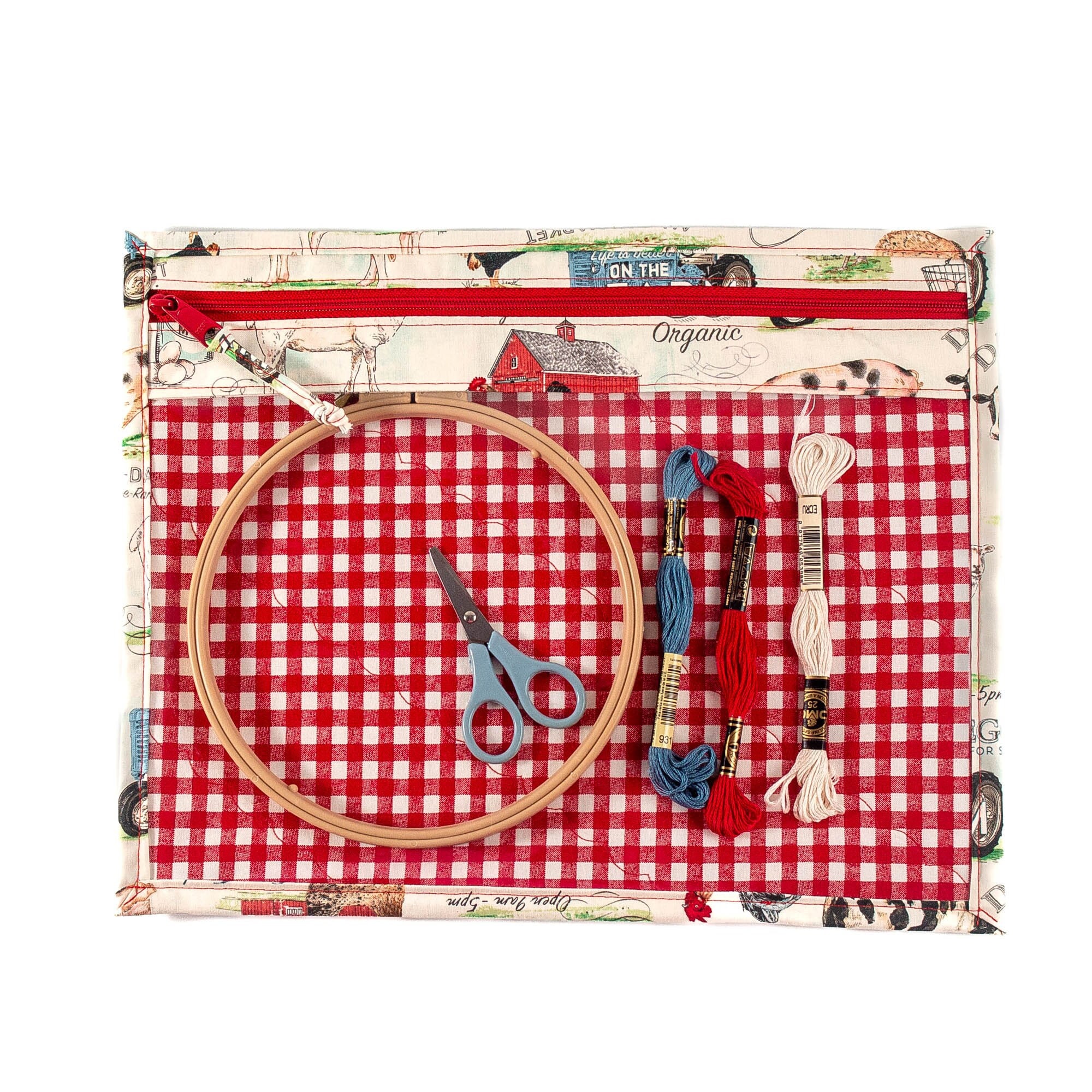 First Aid Chenille Letter Clear Pouch – Gingham+GLOSS