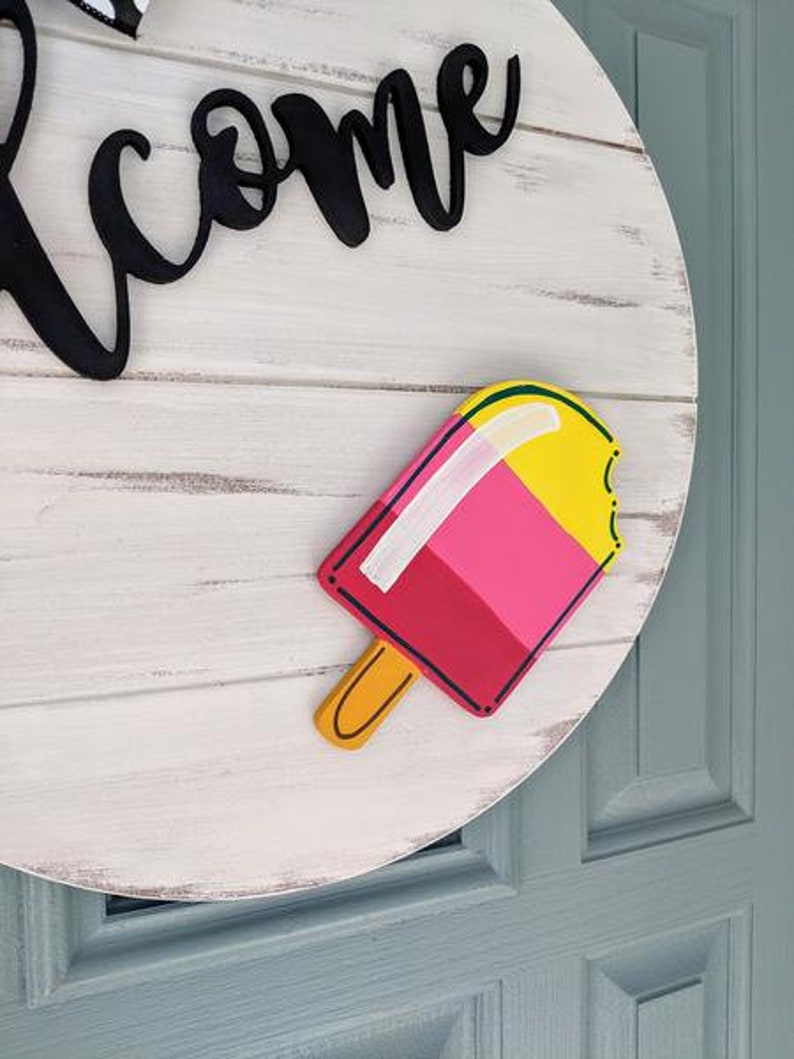 Door Charms Interchangeable Hanger with Attachments Summer Sign Interchangeable Door Hanger Door Wreath Rustic Fall Door Hanger