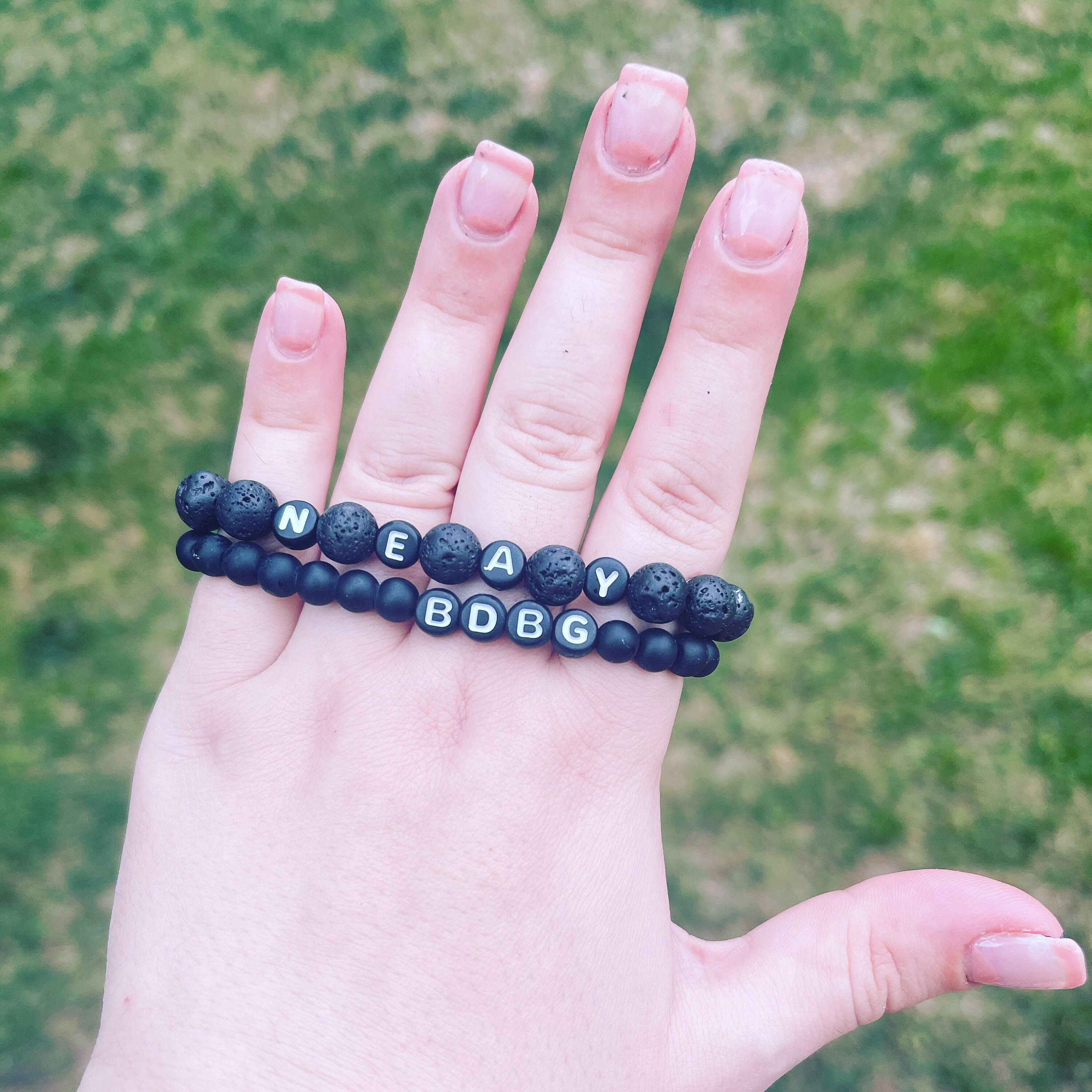 Personalized Mens Bracelet Custom Bracelet Names Beaded Name Bracelet