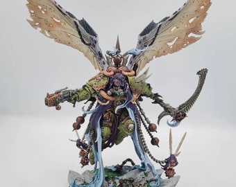 Mortarion Daemon Primarch of Nurgle custom painted miniature, Warhammer 40k and Age of Sigmar models available to order