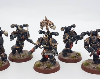 Chaos Space Marine Legionaries X 10 Custom Painted Miniatures for