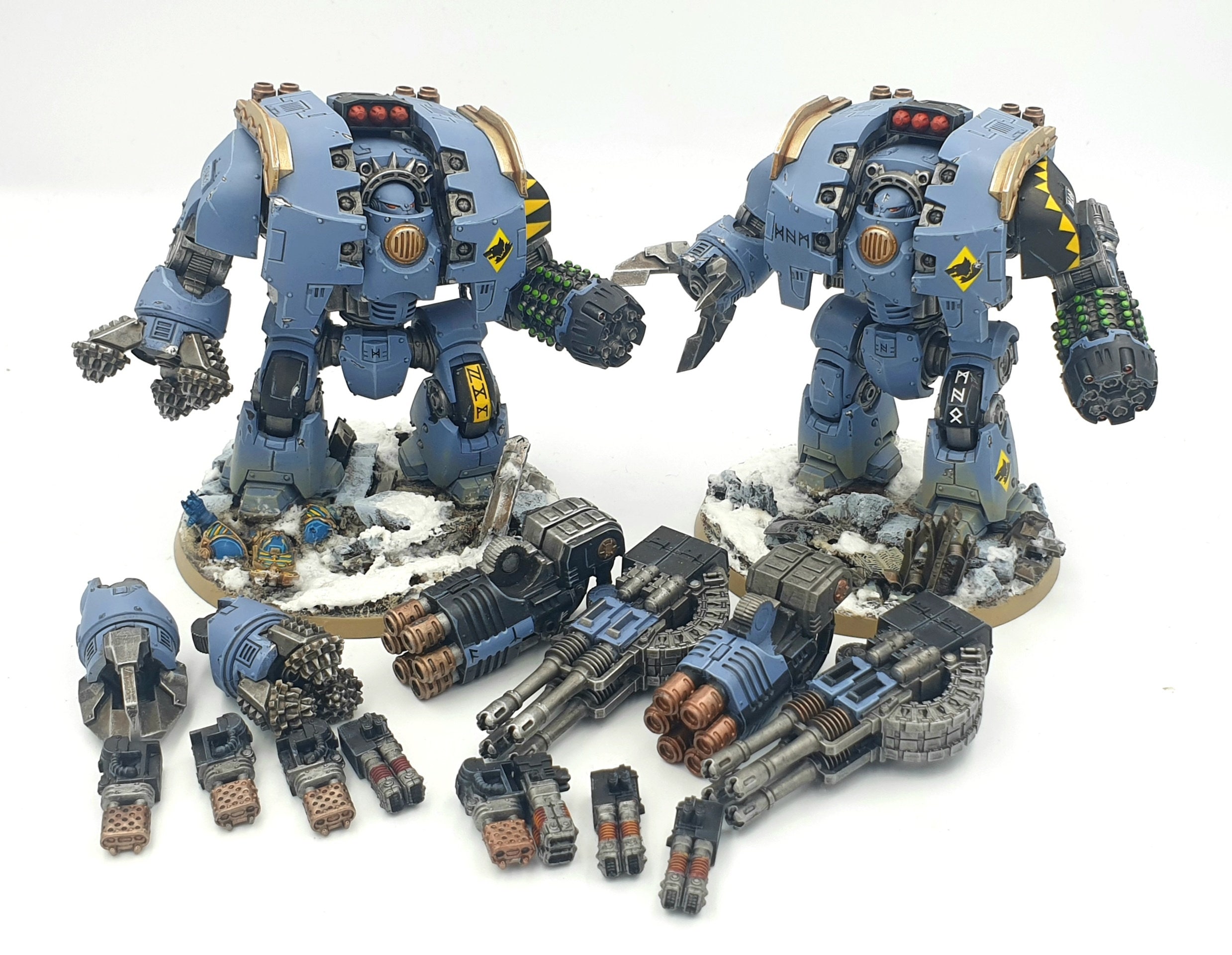 Ultramarine 30k 40k Leviathan Dreadnought With Storm Cannon Painted -   New Zealand