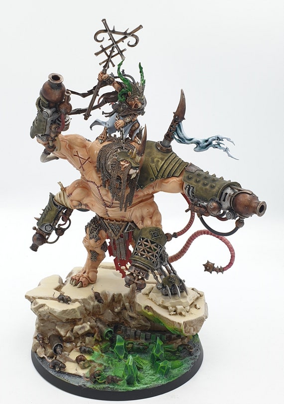 Skaven Thanquol & Boneripper Painted Miniature Model for Sale