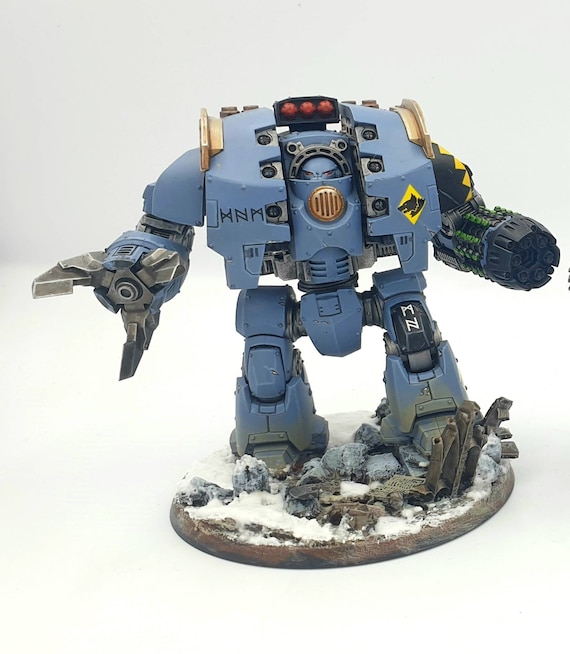 Ultramarine 30k 40k Leviathan Dreadnought With Storm Cannon Painted -   New Zealand