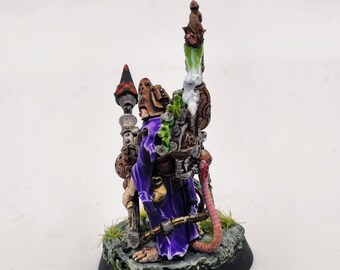 スケイヴン・ウォーロック・ボンバルディアの塗装済みミニチュア