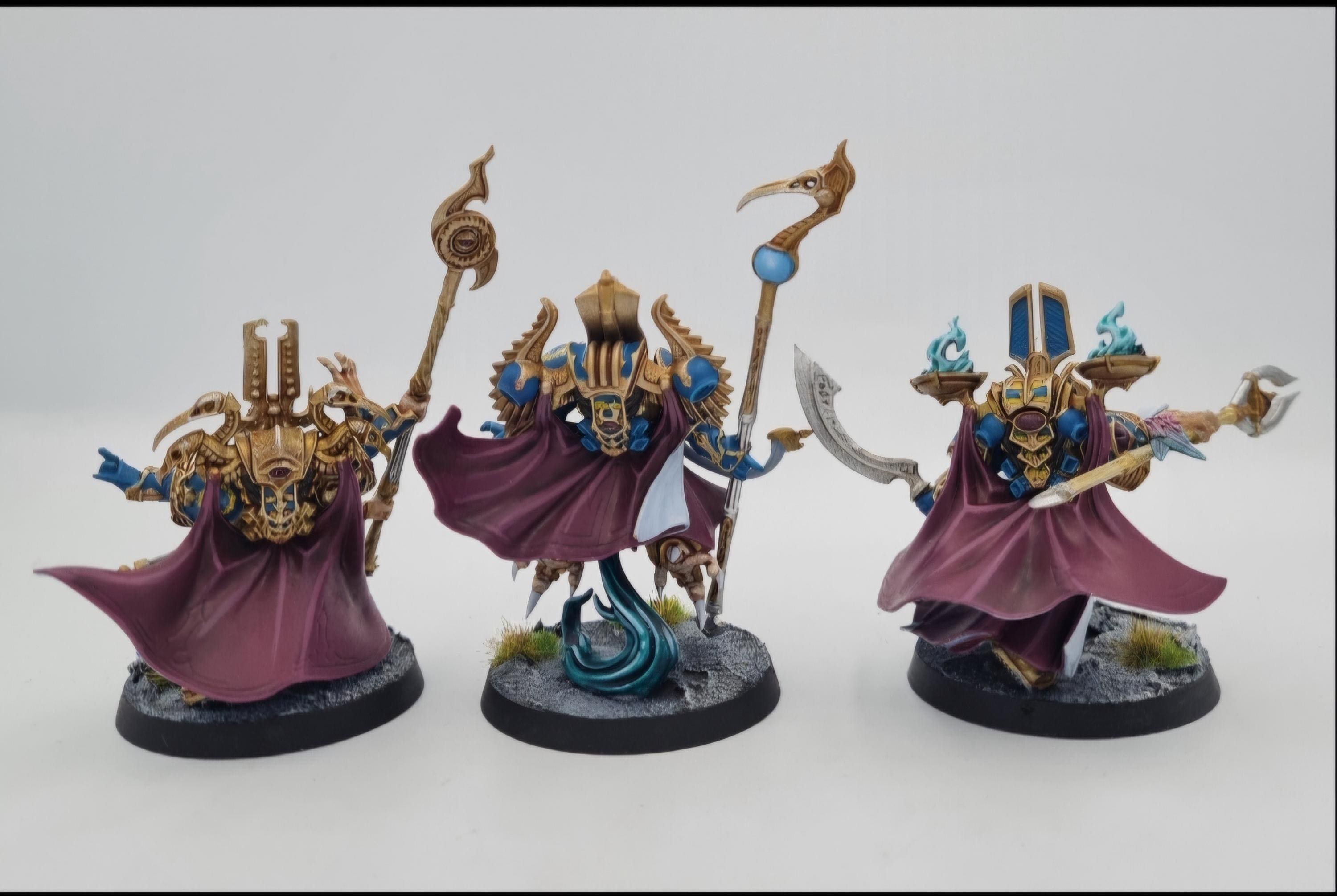 Wywyższeni Czarodzieje pomalowali modele miniaturowe x 3