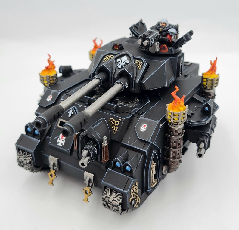 Adepta Sororitas Castigator Tank Painted Miniature Model, Warhammer 40k