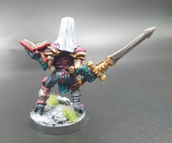 OOP Chaos Slaanesh Champion 1980s Metal Model Painted Miniature