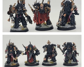 7 x Death Guard Plague Marines Squad pomalowanych na