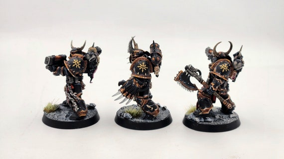 Chaos Chosen X 5 Painted Miniatures Models Custom Painted