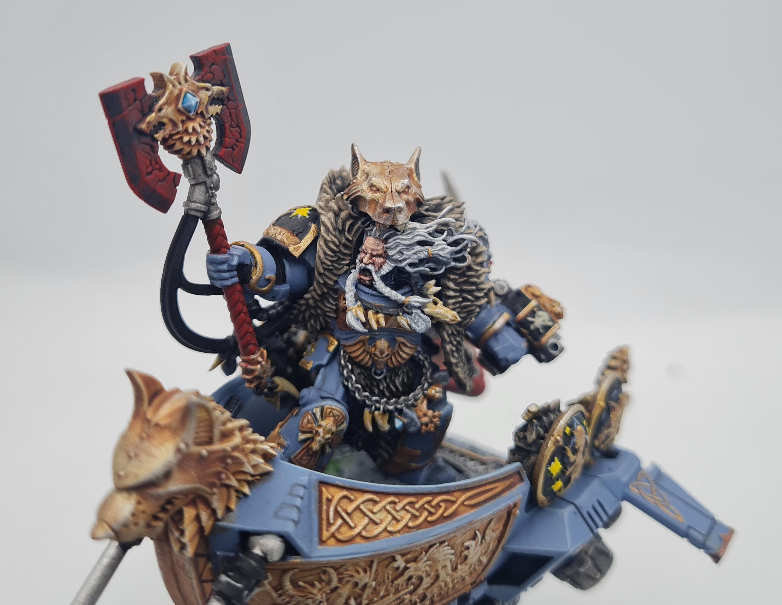 Logan Grimnar on Stormrider Space Marine Space Wolves