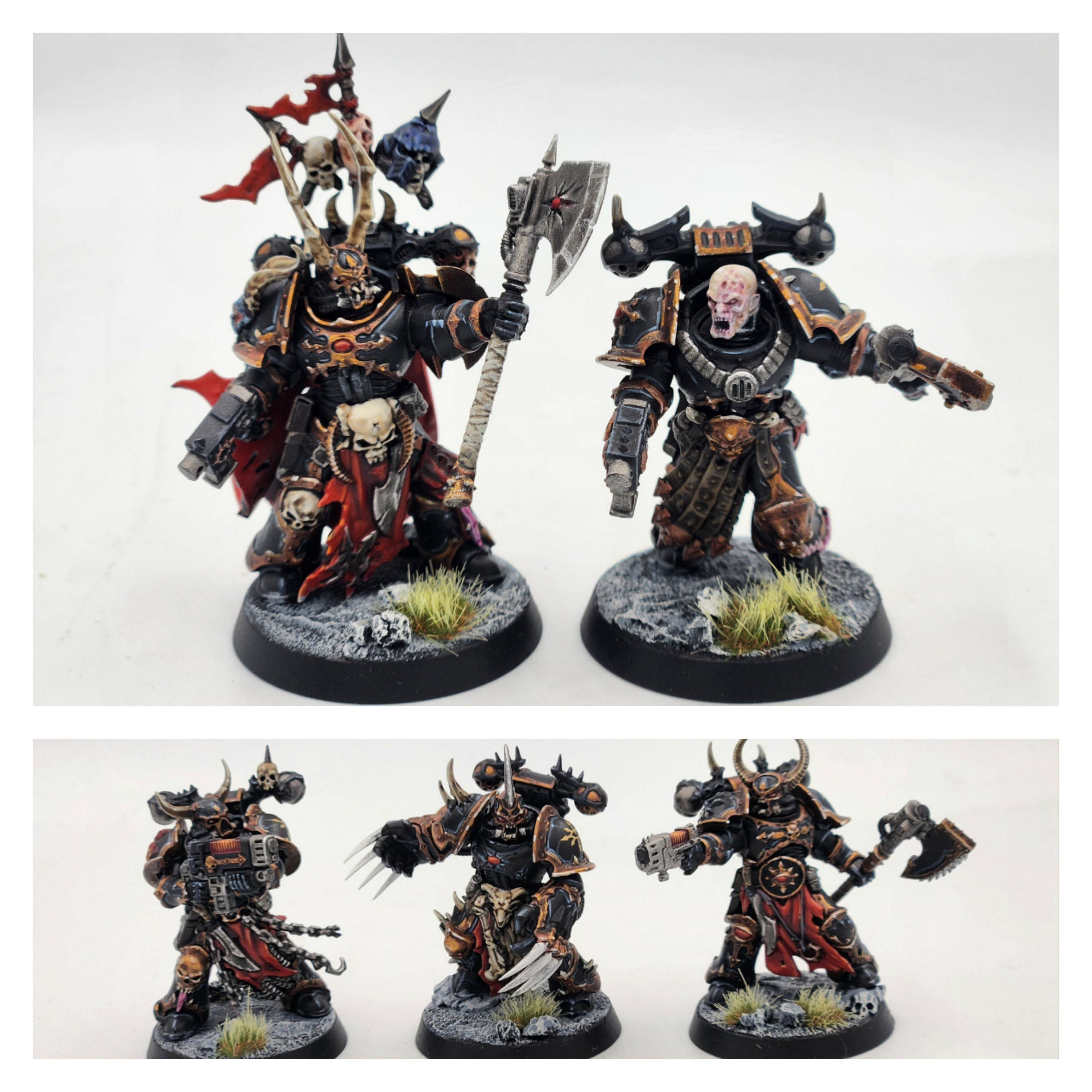 Chaos Chosen X 5 Painted Miniatures Models Custom Painted