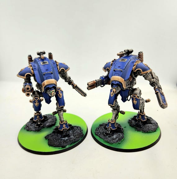 Imperial Knights Armigers Warhammer 40k pomalowane na