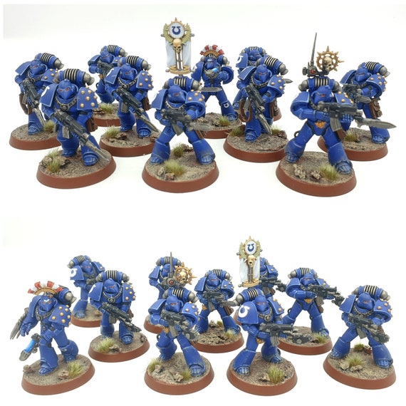 MKVI Space Marine Legionaries painted miniature models X 20, commission  painter of Warhammer 30k, 40k & Age of Sigmar