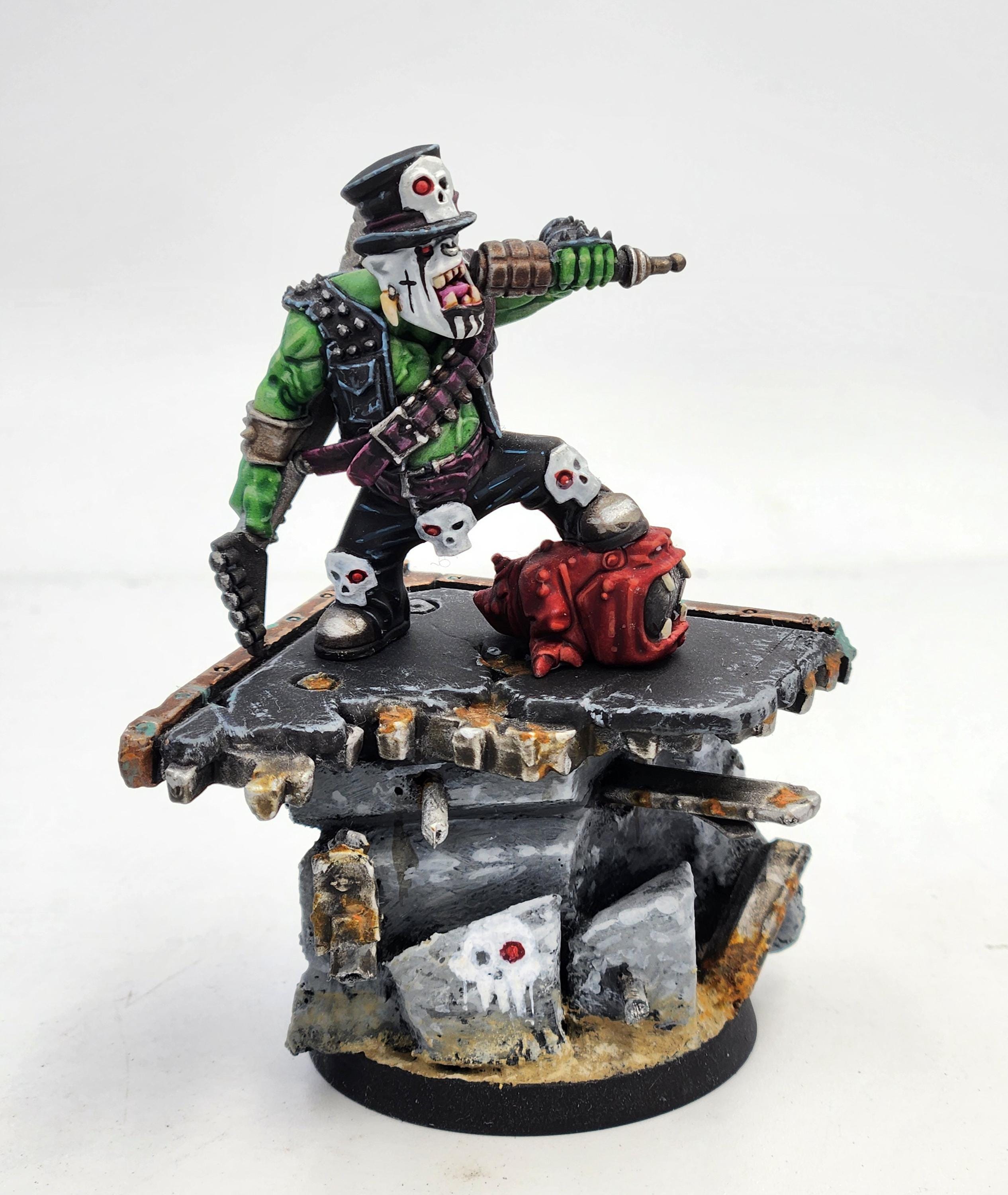 Goff Rocker Ork Painted Miniature Model for Sale Xenos, Custom