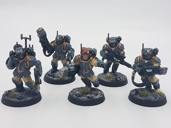 5 X Tempestus Scions Astra Militarum Custom Painted