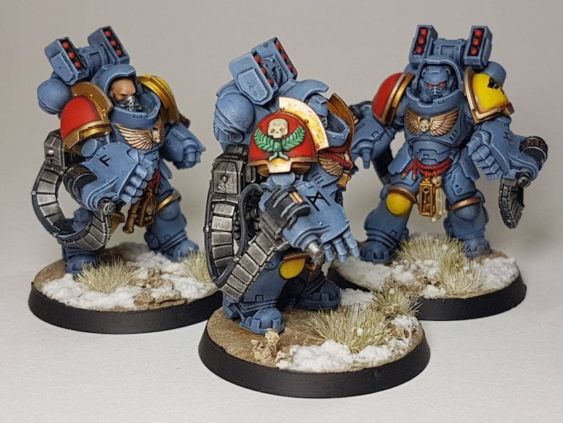 Figurines Warhammer 40K Space Wolves Aggressors – Propaint – Occasion