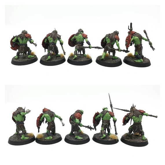 Orruk Kruleboyz Gutrippaz X10 Painted Miniature Models for Sale
