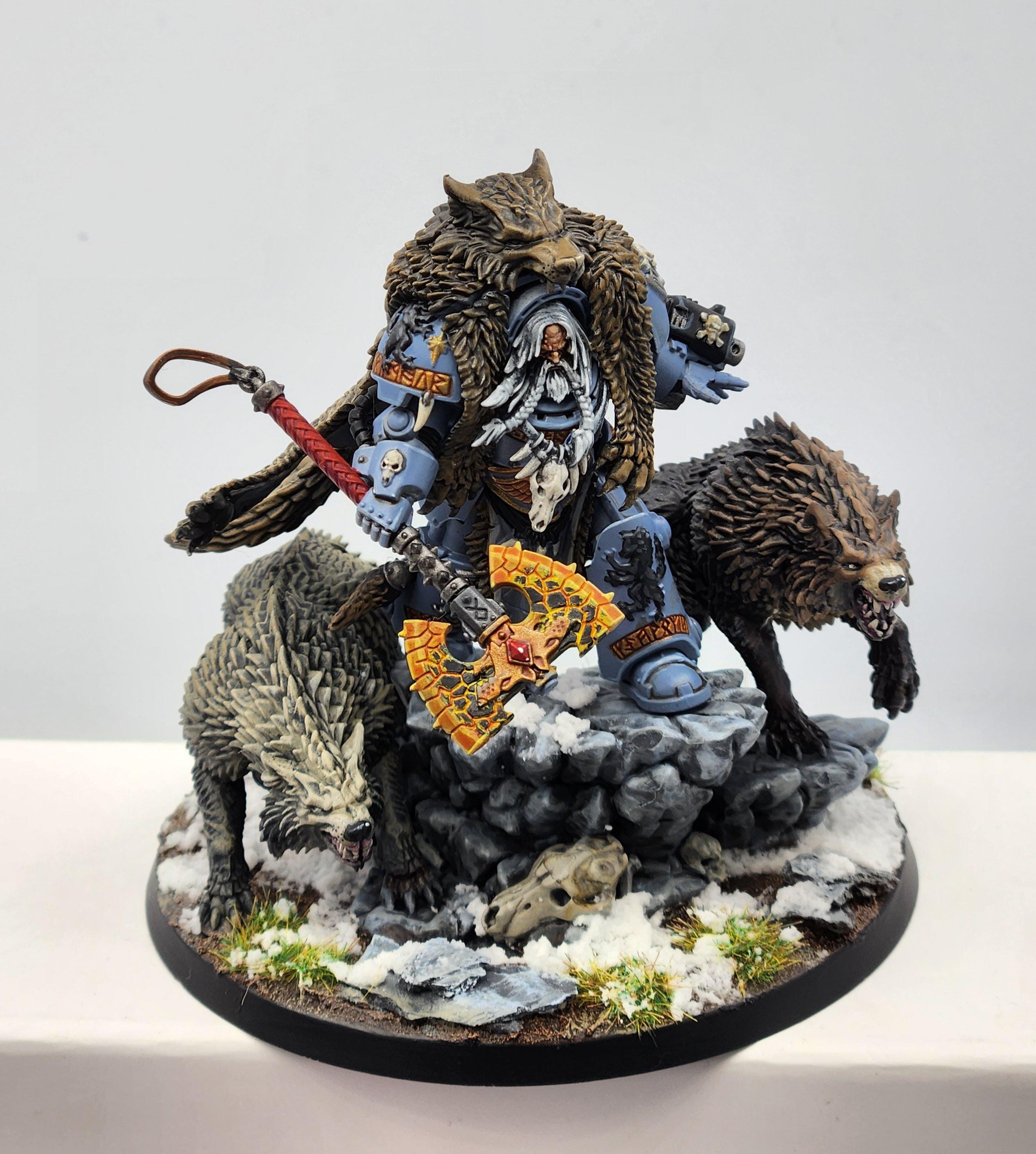その他 Warhammer 40,000 Space Wolves Logan Logan Grimnar on Stormrider Space Marine Space Wolves Painted