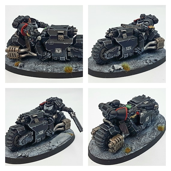 Outriders X 3 Space Marines Painted Miniature Models, Warhammer 