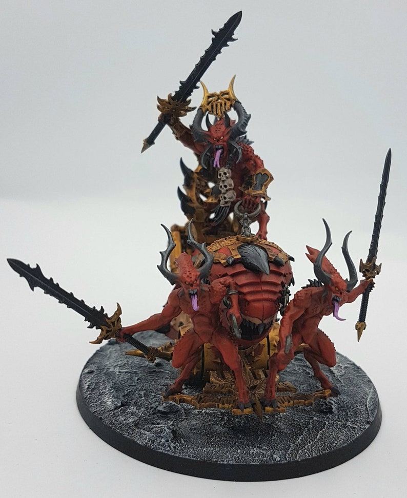 Warhammer 40K – 10 Démons De Khorne – Figurines Peintes – Armée Chaos – Occasion