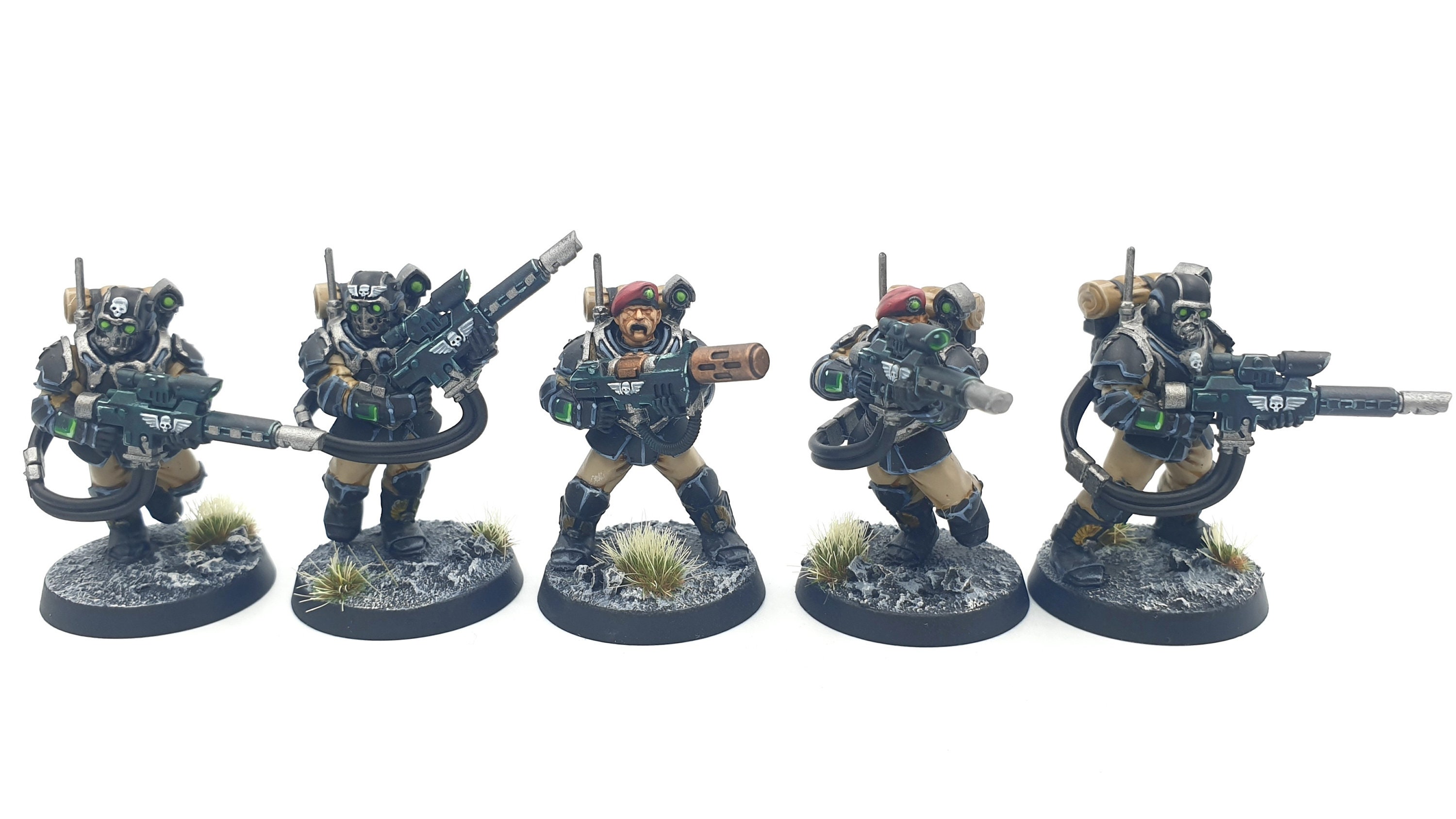 5 X Tempestus Scions Astra Militarum Custom Painted