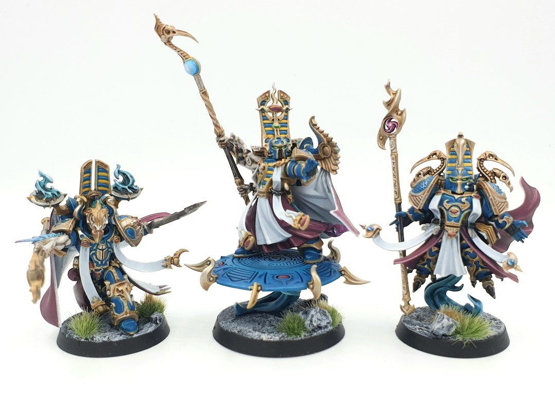 Exalted Sorcerers Painted Miniature Models X 3 Warhammer 40k Thousand Sons Marines 40k 30k and AOS Commissions Taken Etsy Denmark