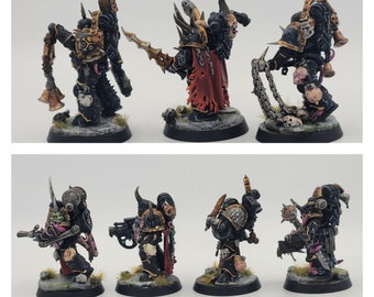 Death Guard Plague Marines X7 Squad Custom Painted Miniatures for