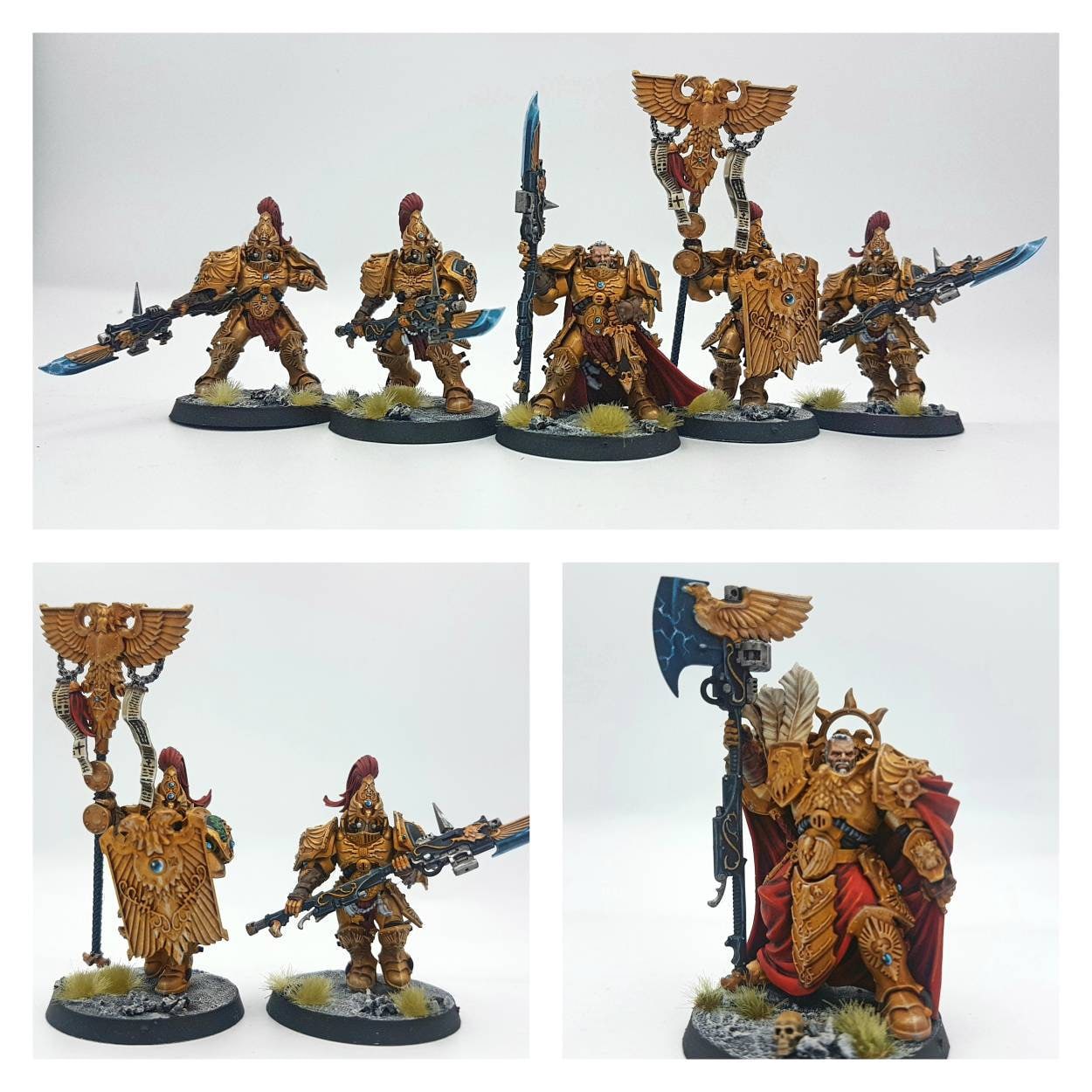 Warhammer 40k Adeptus Custodes Custodian guard x5 painted models Miniature Custom Order