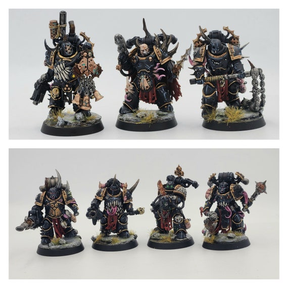 7 X Death Guard Plague Marines Squad Custom Painted Miniatures for Sale,  Custom Orders for All Warhammer 40k and Age of Sigmar Models 