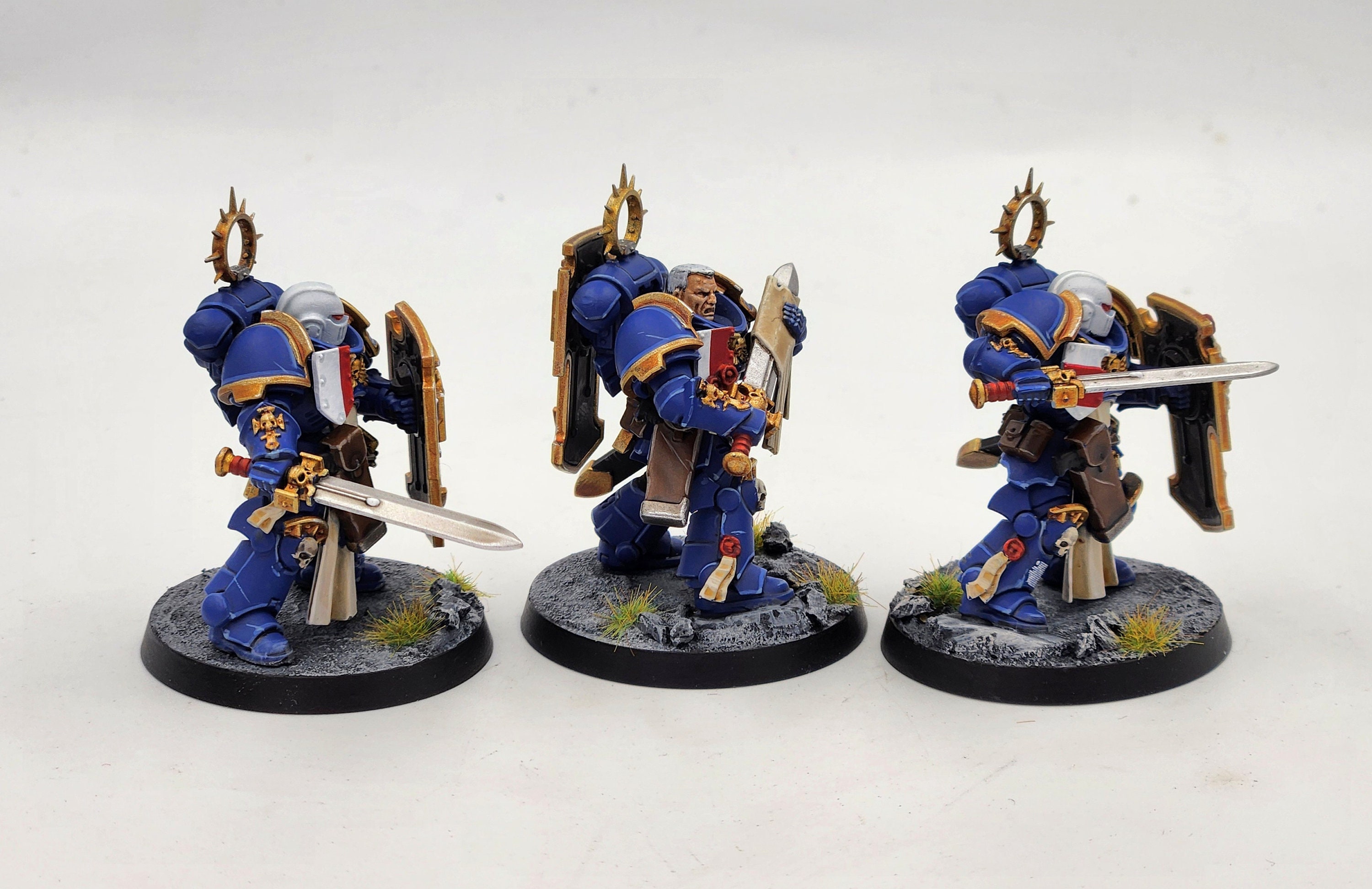 Space Marines Blade Guard Veterans Painted Miniature Models X 3