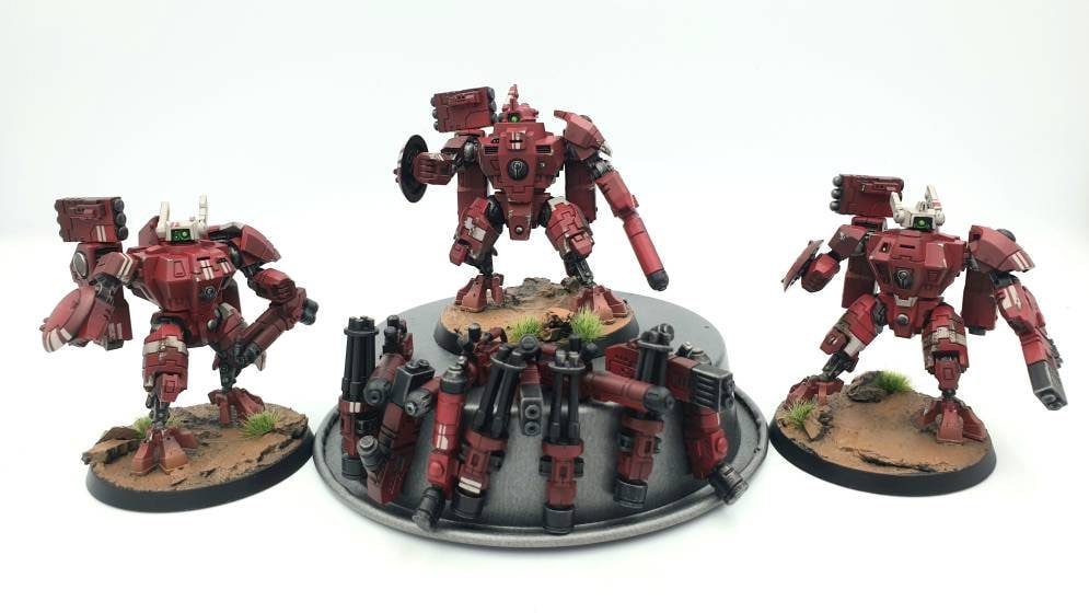 Warhammer 40K Tau Empire XV8 Crisis Battlesuits - 3 Missile Pod - Pezzi Nuovi