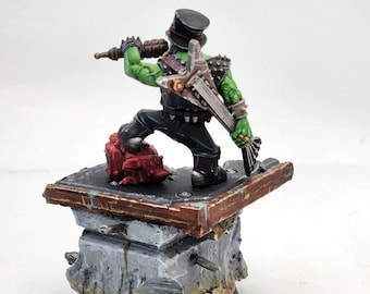 Goff Rocker Ork Painted Miniature Model for Sale Xenos, Custom