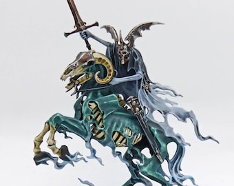 Soul Wars Knight of Shrouds Ethereal steed Nighthaunt painted miniature model for sale, custom orders taken for Warhammer 40k, Age of Sigmar