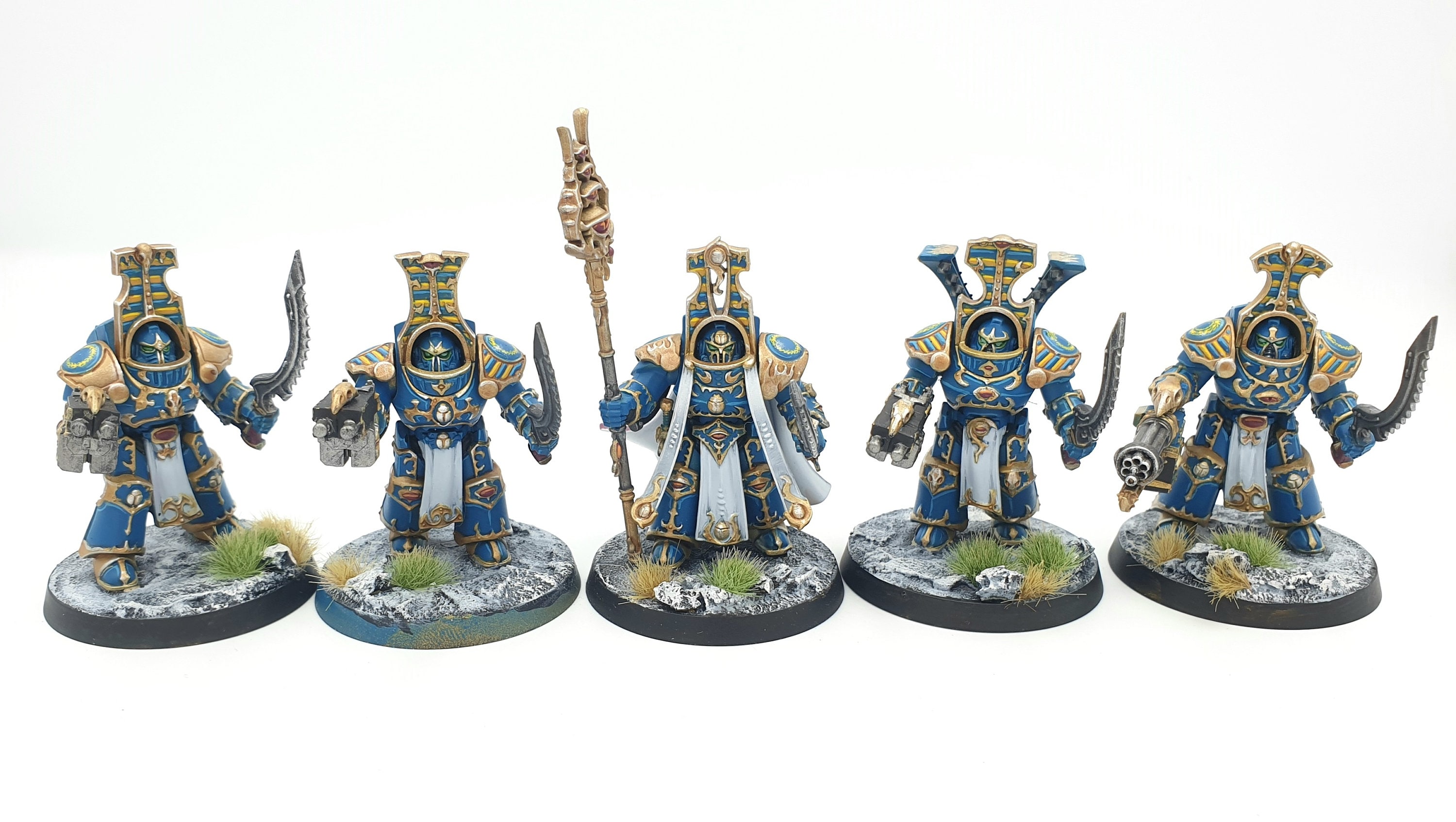 Exalted Sorcerers Painted Miniature Models X 3, Warhammer 40k Thousand Sons  Marines, 40k 30k and AOS Commissions Taken 